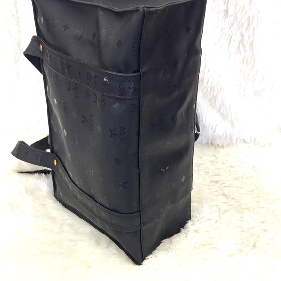 MCM  OVERSIZE TOTE SHOULDER BAG NYLON MONOGRAM BLACK - Picture 7 of 16